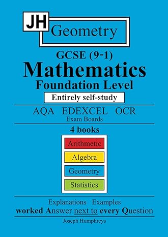 jh gcse mathematics foundation level geometry entirely self study 1st edition joseph humphreys b0cs36tlx4,