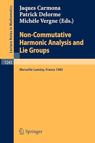 non commutative harmonic analysis and lie groups proceedings of the international conference held in