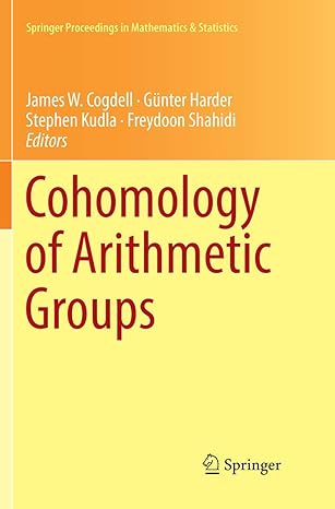 cohomology of arithmetic groups on the occasion of joachim schwermers 66th birthday bonn germany june 2016