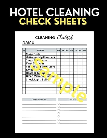 hotel room cleaning check sheets comprehensive management guide for maintaining standards in hospitality 120