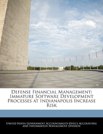 defense financial management immature software development processes at indianapolis increase risk 1st