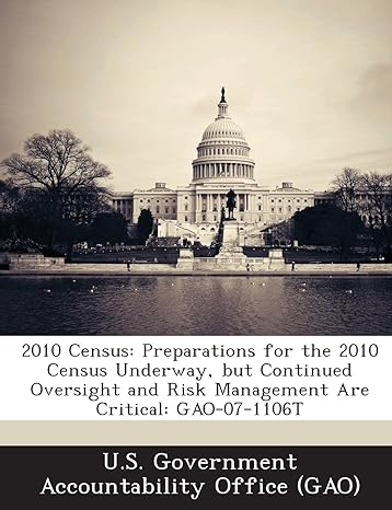 2010 census preparations for the 2010 census underway but continued oversight and risk management are