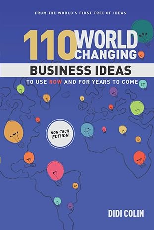 110 World Changing Business Ideas To Use Now And For Years To Come Non
