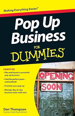 pop up business for dummies 1st edition dan thompson 1118443497, 978-1118443491