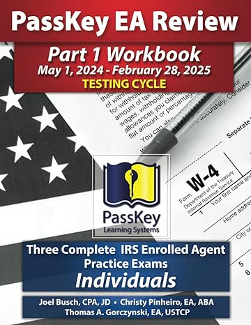 passkey learning systems ea review part 1 workbook three complete irs enrolled agent practice exams for