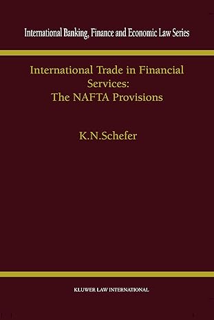 international trade in financial services the nafta provisions 1st edition k schefer 9041197540,