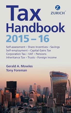 zurich tax handbook 2015 2016 1st edition gerarld mowles 1292098783, 978-1292098784