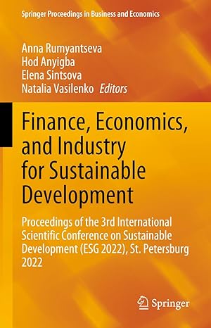 finance economics and industry for sustainable development proceedings of the 3rd international scientific