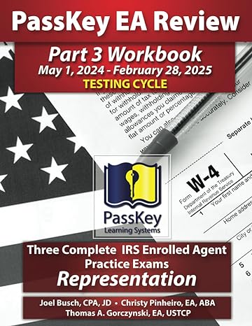 passkey learning systems ea review part 3 workbook three complete irs enrolled agent practice exams