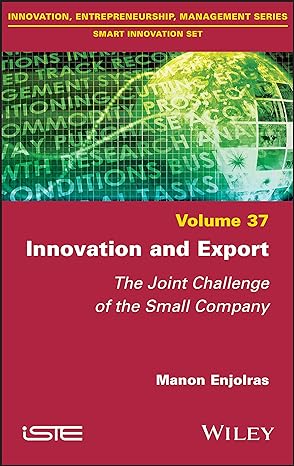 innovation and export the joint challenge of the small company volume 37 1st edition manon enjolras