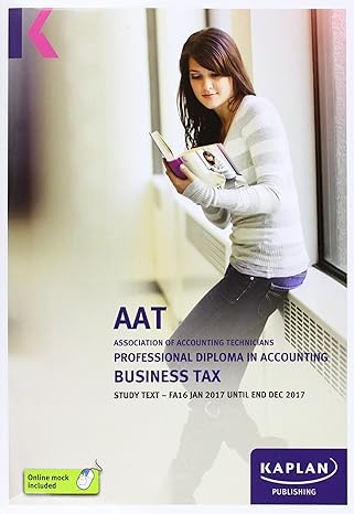 business tax btax fa16 study text 1st edition kaplan publishing 178415637x, 978-1784156374