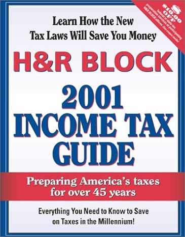 handr block 2001 income tax guide preparing americas taxes for over 40 years 1st edition h r block