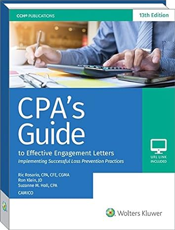 cpas guide to effective engagement letters implementing successful loss prevention practices 13th edition ric