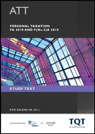 att 1 personal taxation study text 1st edition bpp learning media 0751791164, 978-0751791167