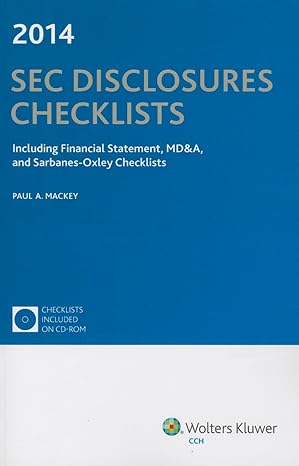 sec disclosures checklists   + cd rom 2014th edition paul a mackey 0808036645, 978-0808036647