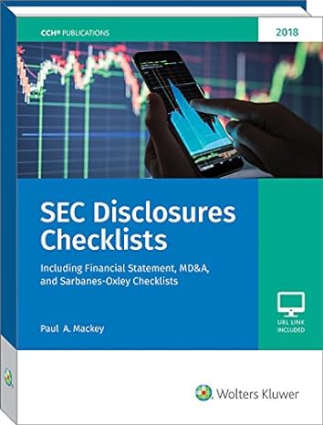 sec disclosures checklists 2018 1st edition paul a mackey 0808049003, 978-0808049005