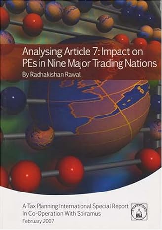 analysing article 7 impact on pes in nine major trading nations special report 1st edition radhakishan rawal