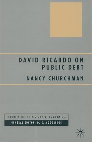 david ricardo on public debt 1st edition n churchman 134942482x, 978-1349424825