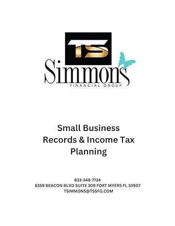 small business records and income tax planning 1st edition t s simmons b0cyr2b99b