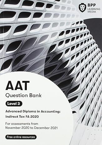 aat indirect tax fa2020 question bank 1st edition bpp learning media 1509735550, 978-1509735556