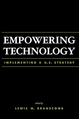 empowering technology implementing a u s strategy 1st edition lewis m branscomb 0262521857, 978-0262521857