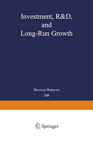 investment randd and long run growth 1st edition dietmar hornung 3540425284, 978-3540425281