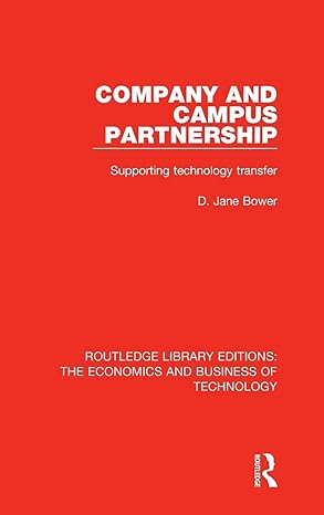 company and campus partnership supporting technology transfer 1st edition d jane bower 1138576220,