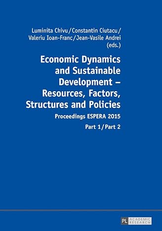 economic dynamics and sustainable development resources factors structures and policies proceedings espera