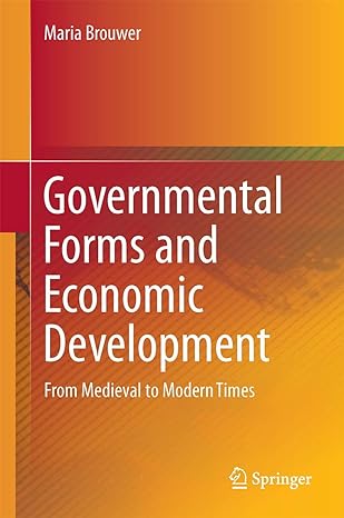 governmental forms and economic development from medieval to modern times 1st edition maria brouwer