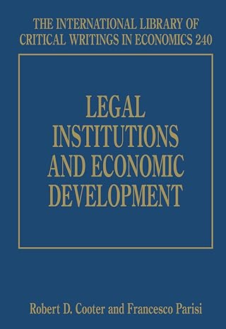 legal institutions and economic development 1st edition robert cooter ,francesco parisi 184844527x,