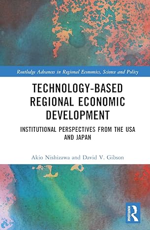 technology based regional economic development institutional perspectives from the usa and japan 1st edition