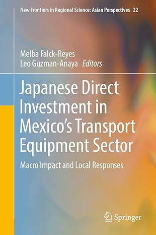 japanese direct investment in mexicos transport equipment sector macro impact and local responses 1st edition