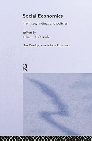 social economics premises findings and policies 1st edition edward o'boyle 0415137217, 978-0415137218