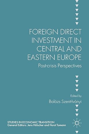 foreign direct investment in central and eastern europe post crisis perspectives 1st edition balazs szent