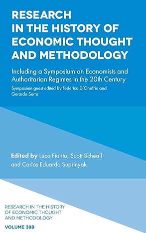 research in the history of economic thought and methodology including a symposium on economists and
