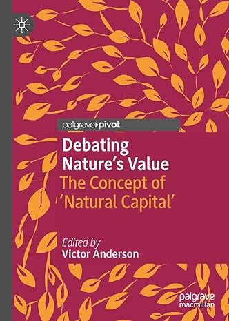 debating natures value the concept of natural capital 1st edition victor anderson 3319992430, 978-3319992433