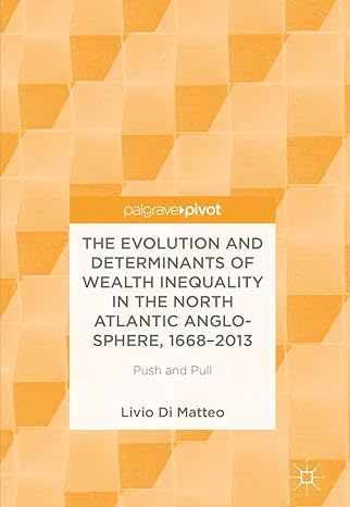 the evolution and determinants of wealth inequality in the north atlantic anglo sphere 1668 2013 push and