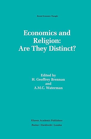 economics and religion are they distinct 1994th edition h geoffrey brennan ,a m c waterman 0792394437,