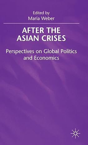 after the asian crisis perspectives on global politics and economics 2000th edition maria weber 033377762x,