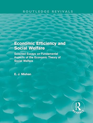 economic efficiency and social welfare selected essays on fundamental aspects of the economic theory of