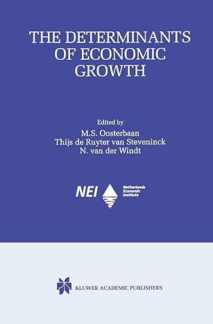 the determinants of economic growth 2000th edition maaike s oosterbaan ,thijs de ruyter van steveninck ,nico