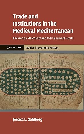 trade and institutions in the medieval mediterranean the geniza merchants and their business world 1st