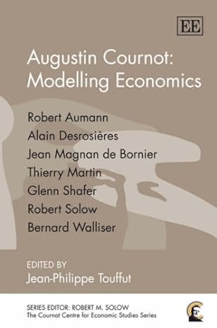 augustin cournot modelling economics 1st edition jean philippe touffut 1847205860, 978-1847205865