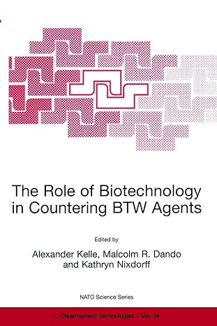 the role of biotechnology in countering btw agents 1st edition alexander kelle ,malcolm r dando ,kathryn