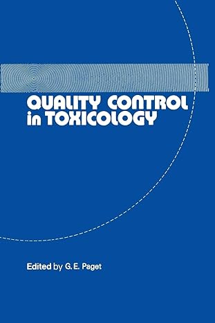 quality control in toxicology 1st edition g e paget 940117184x, 978-9401171847