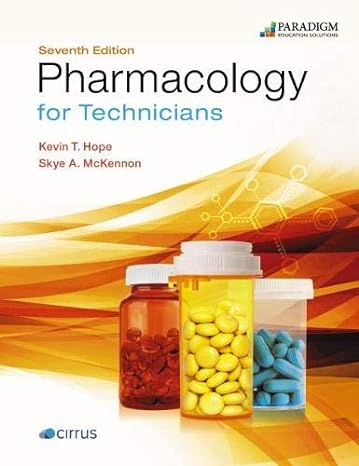 pharmacology for technicians text 7th edition skye a mckennon kevin t hope 0763893021, 978-0763893026