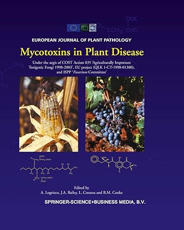 mycotoxins in plant disease under the aegis of cost action 835 agriculturally important toxigenic fungi 1998