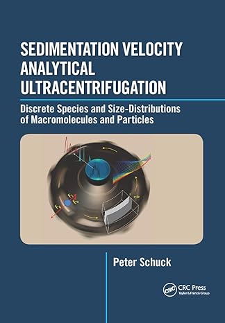 sedimentation velocity analytical ultracentrifugation 1st edition peter schuck