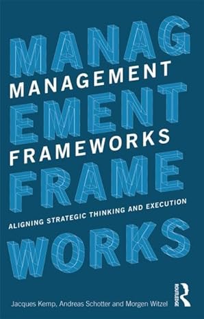 management frameworks 1st edition jacques kemp 0415781655, 978-0415781657