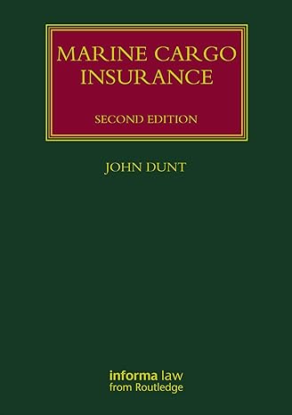 marine cargo insurance 2nd edition john dunt 0367737507, 978-0367737504